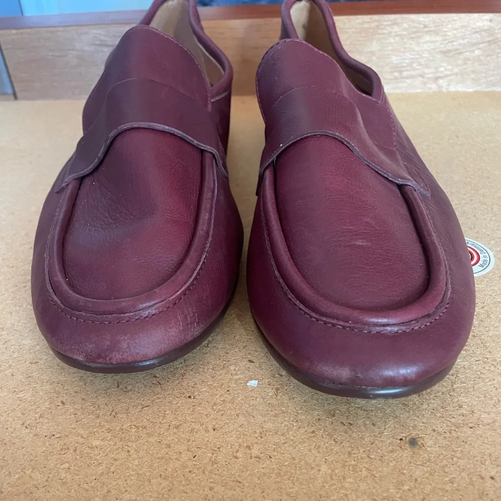 Madewell The Lacey Loafer flats in burgundy leather - Picture 3 of 9